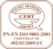 Roll up Certyfikat Jakości ISO 